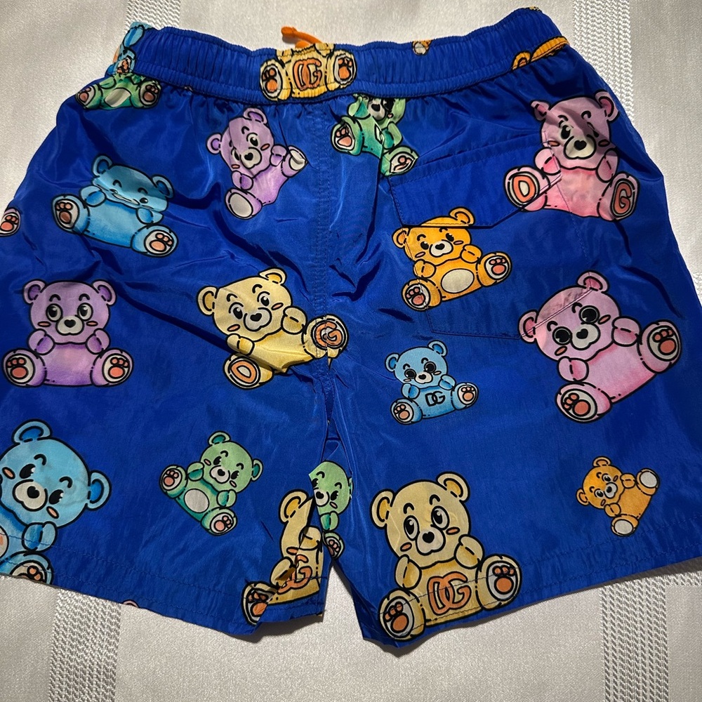 NEW DOLCE & GABBANA | Blue Teddy Bear Swim Trunks | Size 5 - Picture 4 of 9